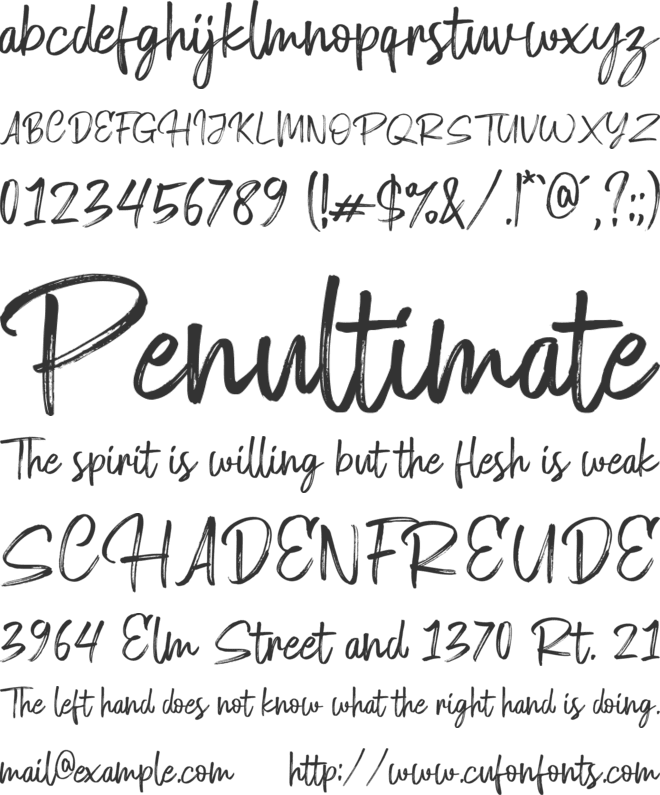 Hellorain font preview