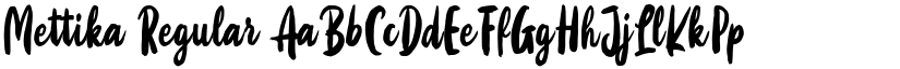 Mettika Regular font