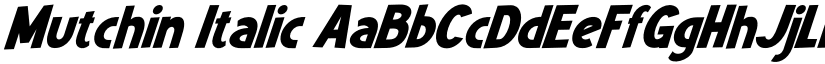 Mutchin Italic font