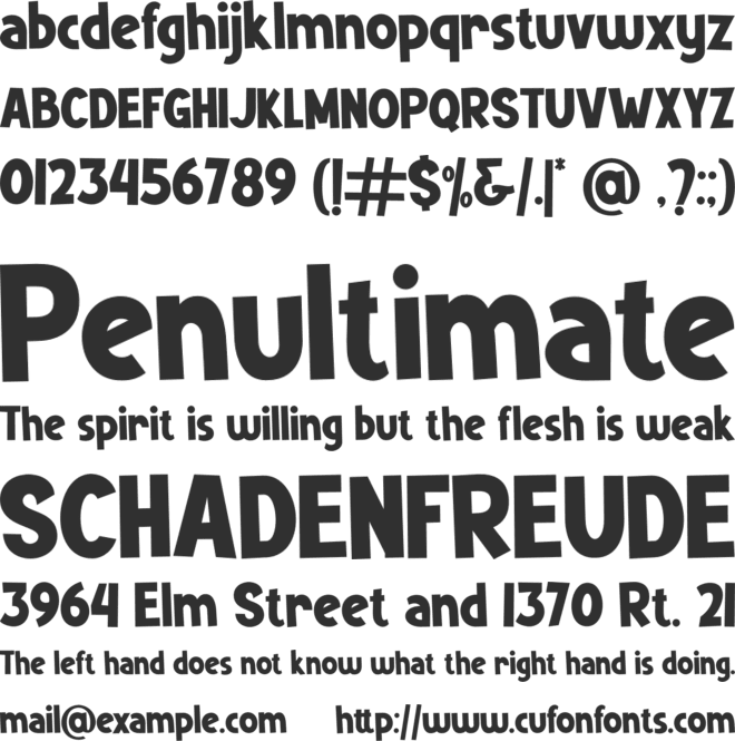 Mutchin font preview