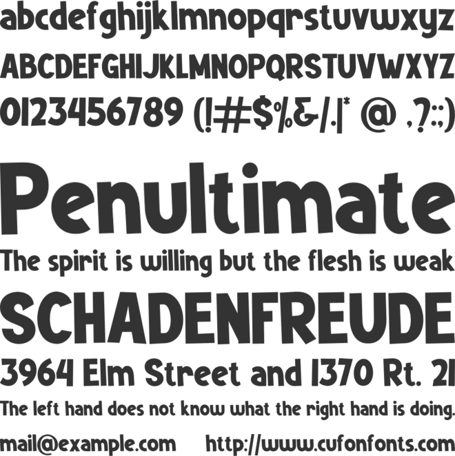 Mutchin font preview
