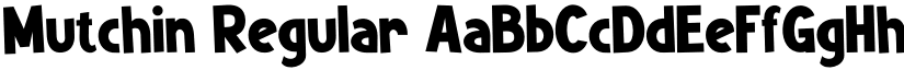 Mutchin Regular font