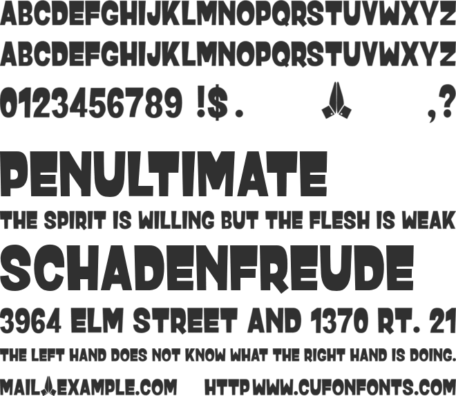 Donation font preview