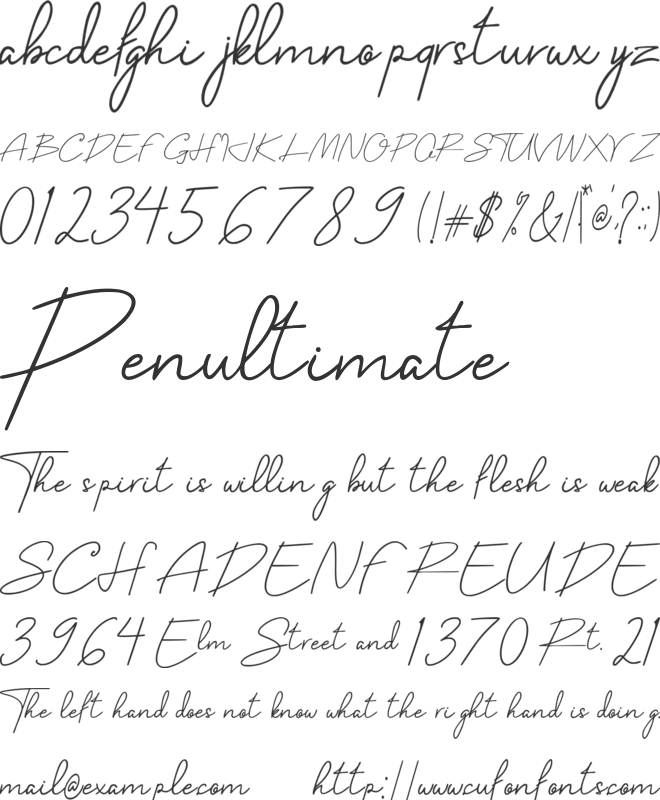 Belliniaja font preview