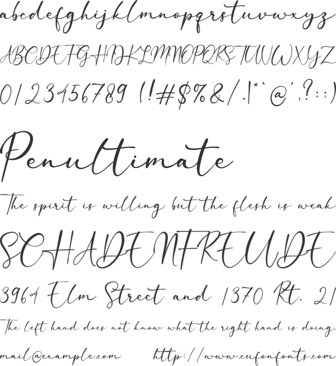 Margarett font preview