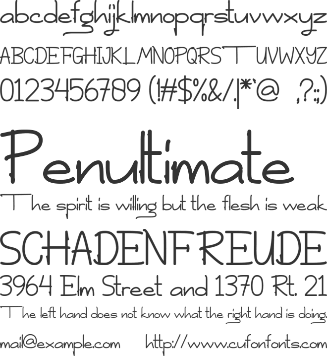 The Lightness font preview