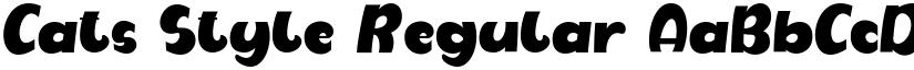 Cats Style Regular font