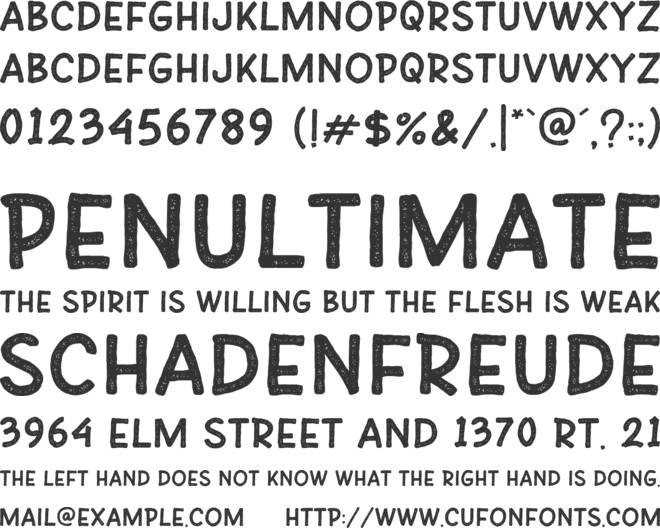 Zembad font preview