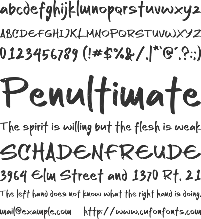 Wilder Artwork font preview