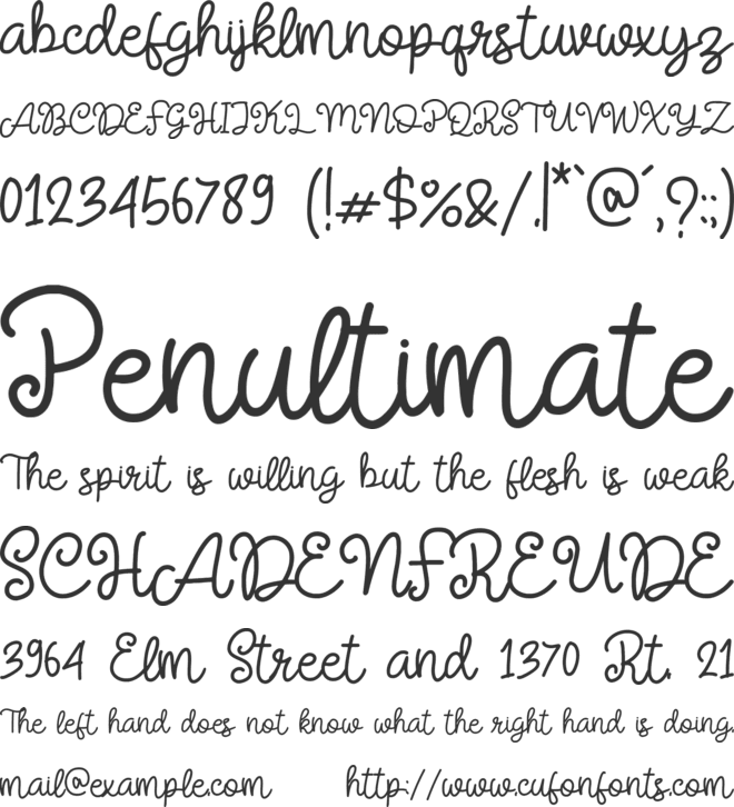Bella Hanna font preview