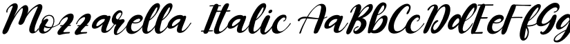 Mozzarella Italic font