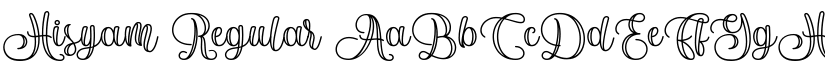 Hisyam Regular font