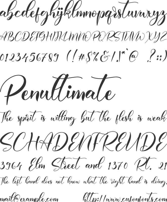 Palerissa font preview