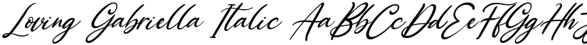 Loving Gabriella Italic font