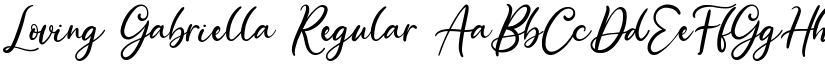 Loving Gabriella Regular font
