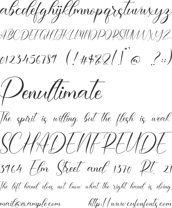 Morelove font preview