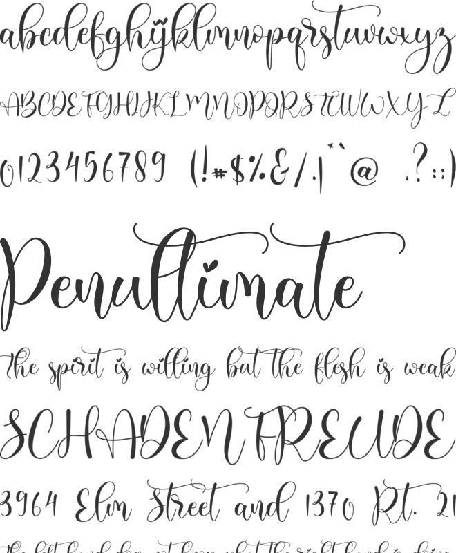 Daslina font preview