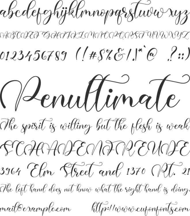 Penelope font preview