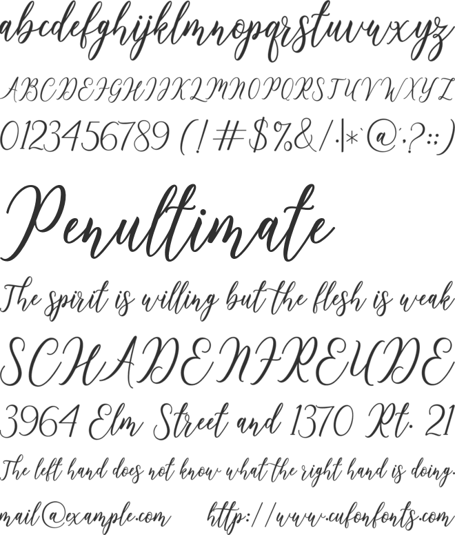 Kinleigh font preview