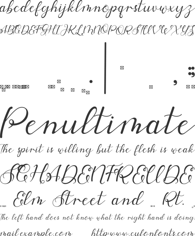 Almahyra font preview