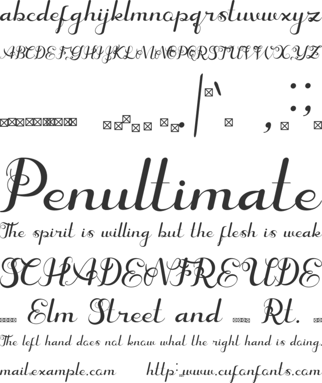 Vialuna font preview