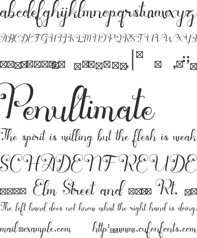 Hanie font preview