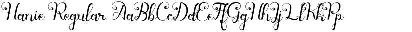 Hanie Regular font