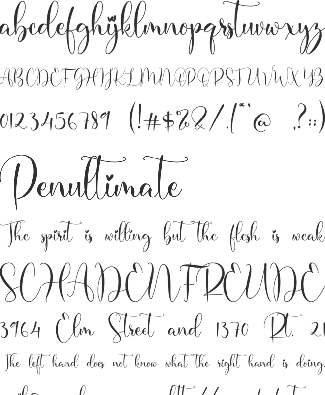 Omiley font preview