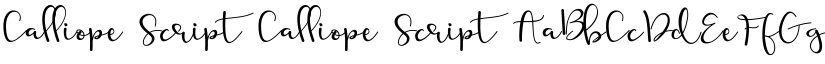 Calliope Script Calliope Script font