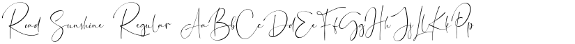 Road Sunshine Regular font
