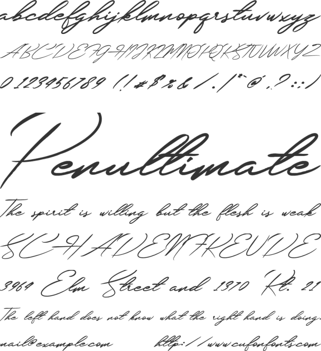 Cherolline font preview