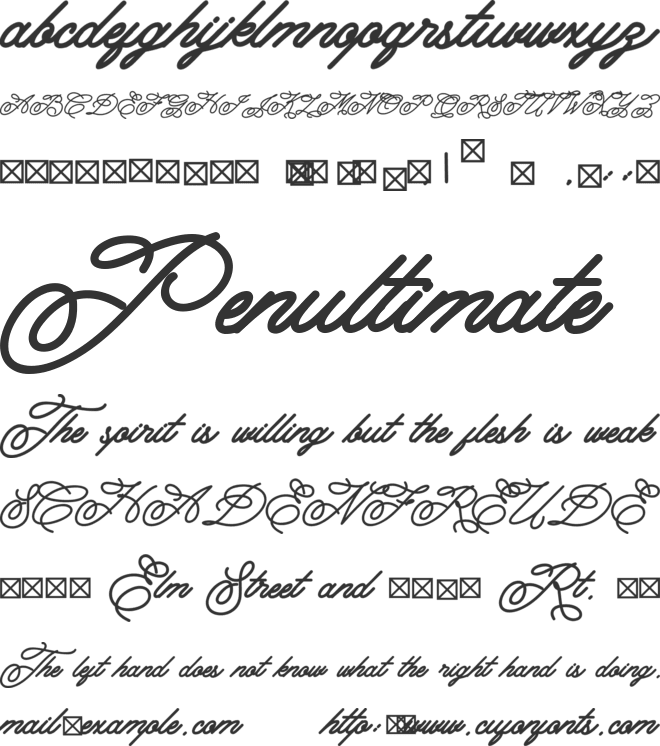 Bratayudha font preview