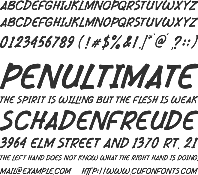 Jumps Over font preview