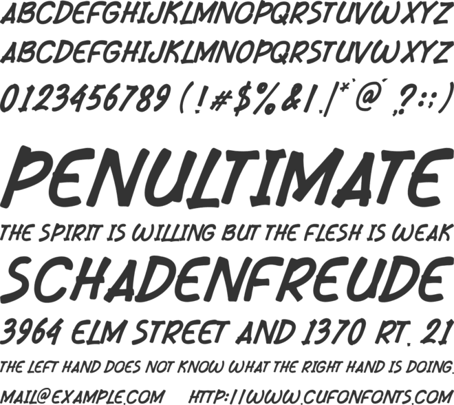 Jumps Over font preview