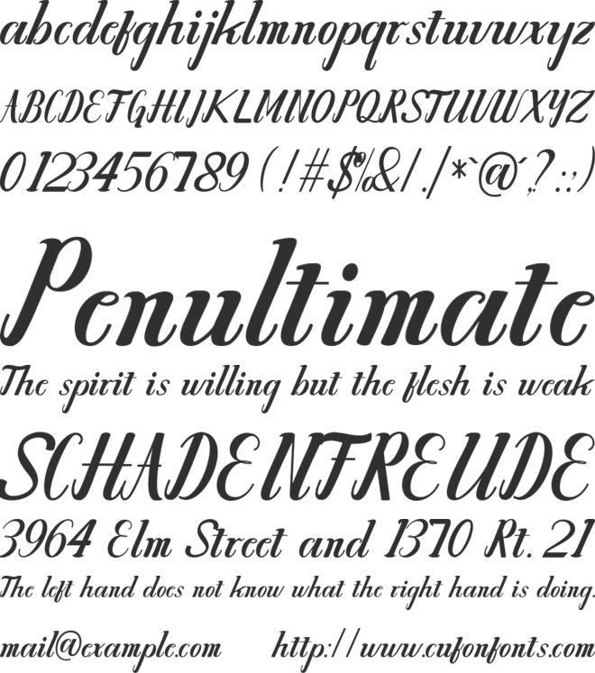 Chathalia font preview
