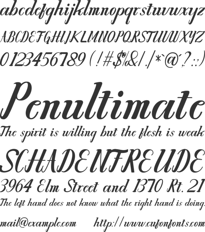 Chathalia font preview