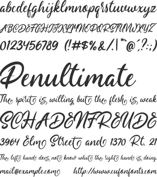 Christaline font preview