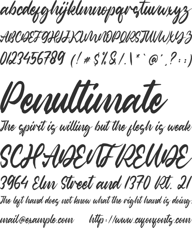 Classic Romantic font preview