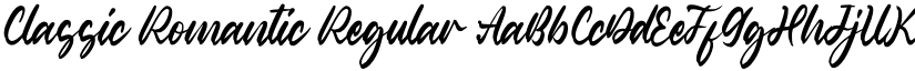 Classic Romantic Regular font