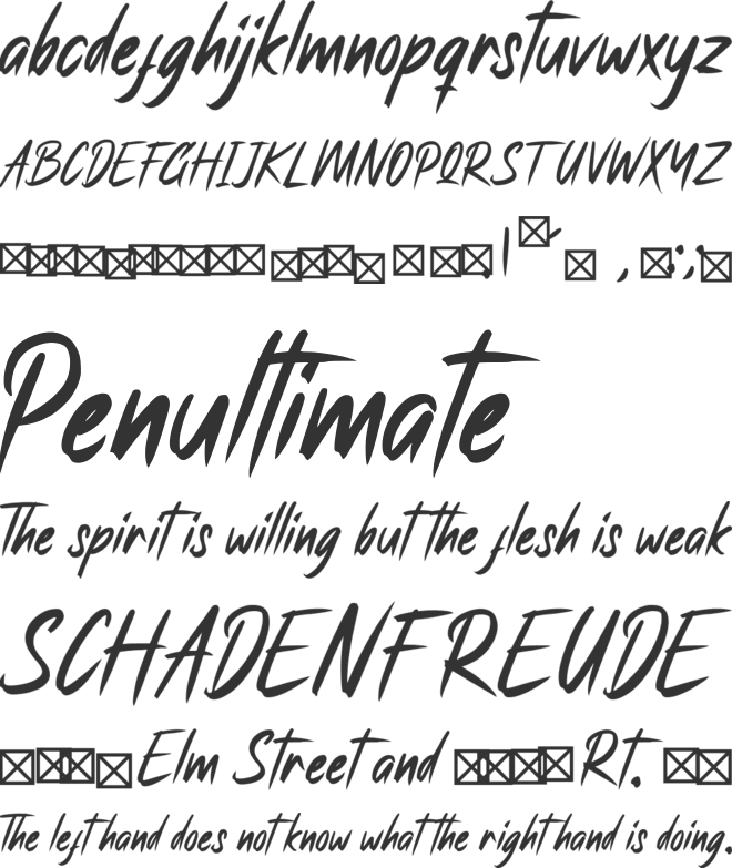 Southaven font preview