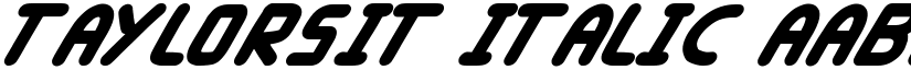 Taylorsit Italic font