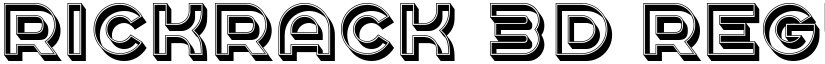Rickrack 3D Regular font