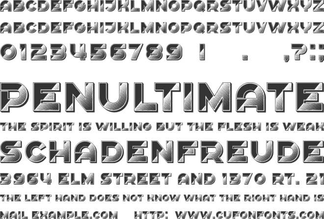 Karambol font preview