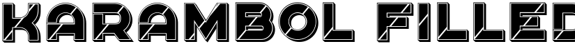 Karambol Filled Regular font