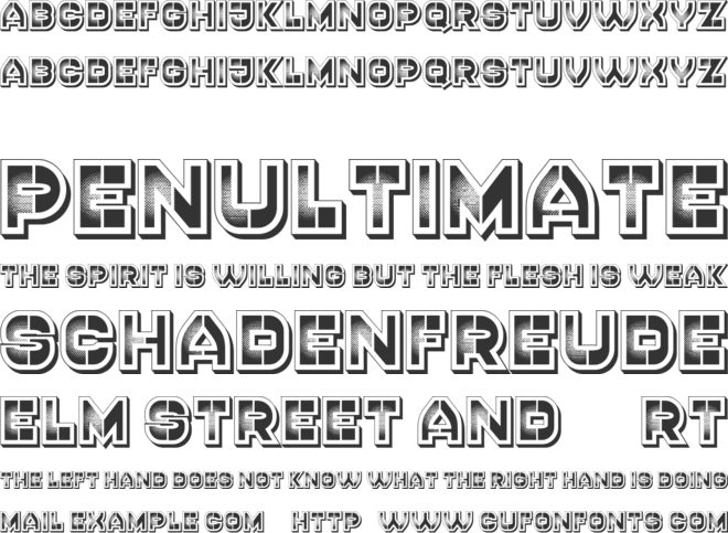 Adopted font preview