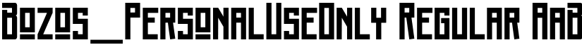 Bozos_PersonalUseOnly Regular font
