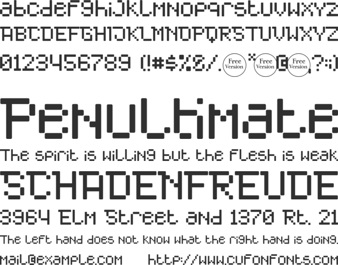 Hackbot Free Trial font preview