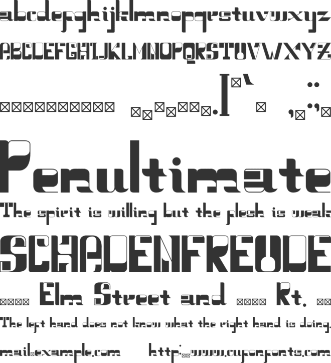 VERISTIC font preview