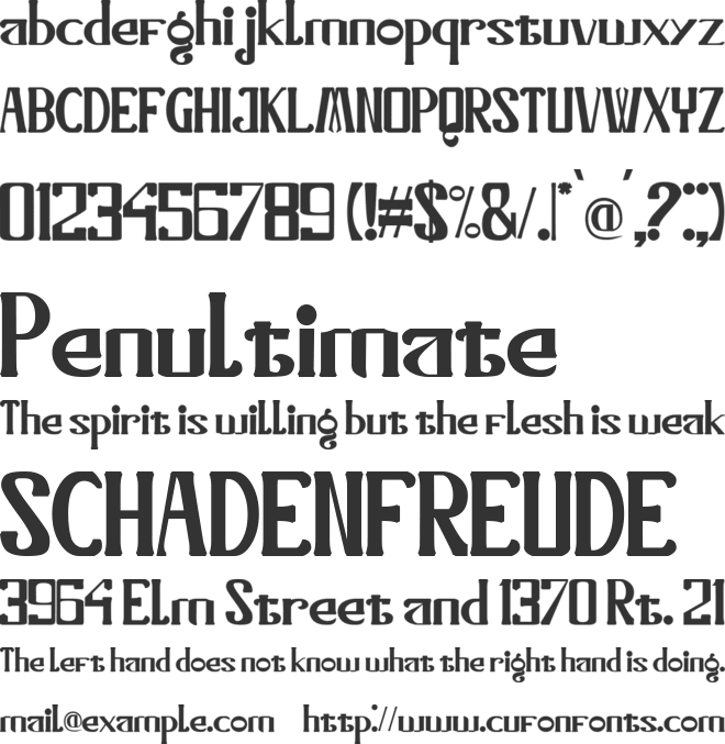 Bonnitta font preview