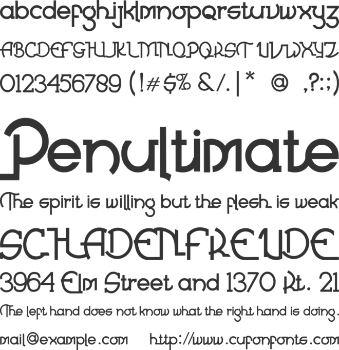 QUICKLLY font preview